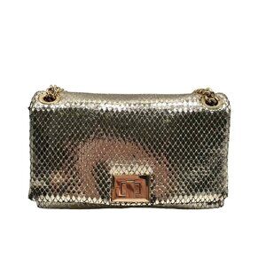 I.N.C International Concepts Metallic Gold Snake Ajae Crossbody Bag